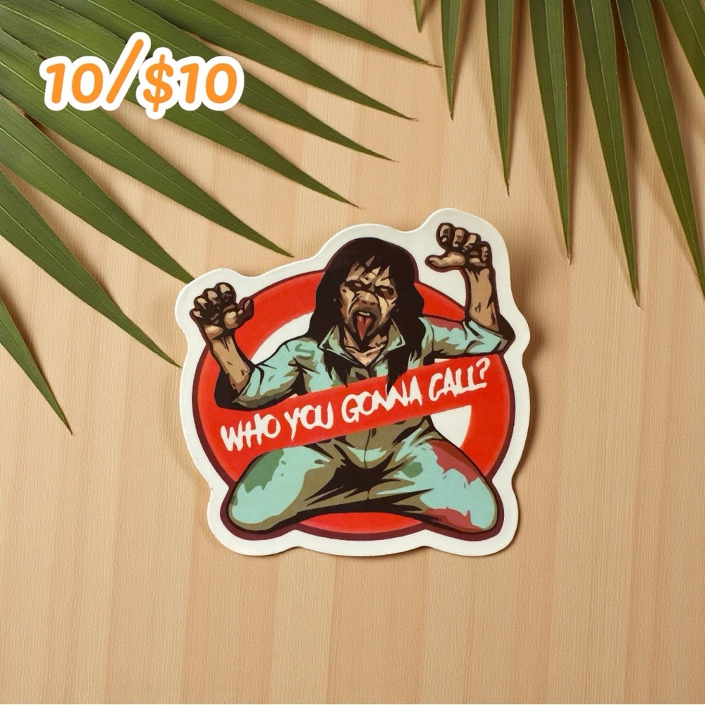 Exorcist Ghostbusters Mashup Horror Sticker – 2 3/4” – Glossy – Regan Parody